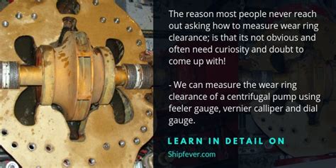 how to measure wear ring clearance in centrifugal pump|centrifugal pump clearance chart.